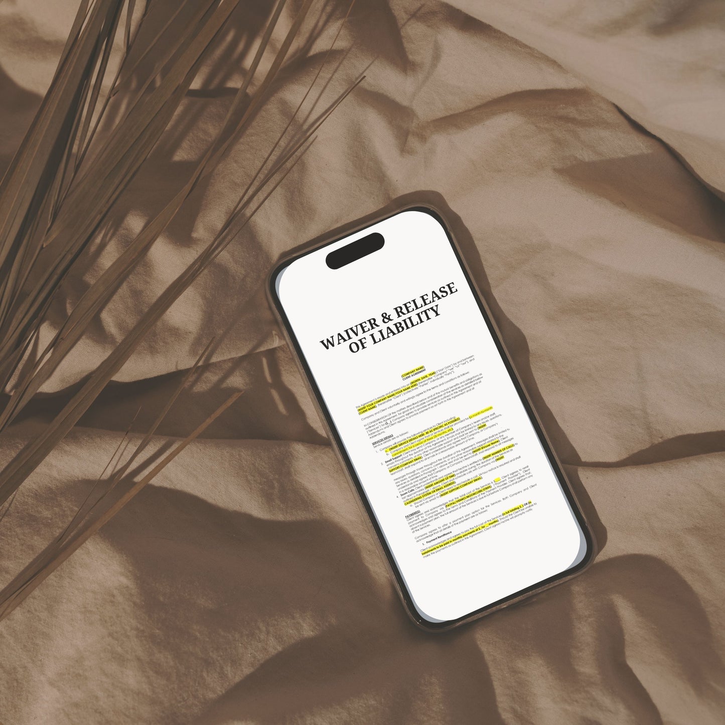 Waiver & Release of Liability for Health, Fitness & Wellness Services