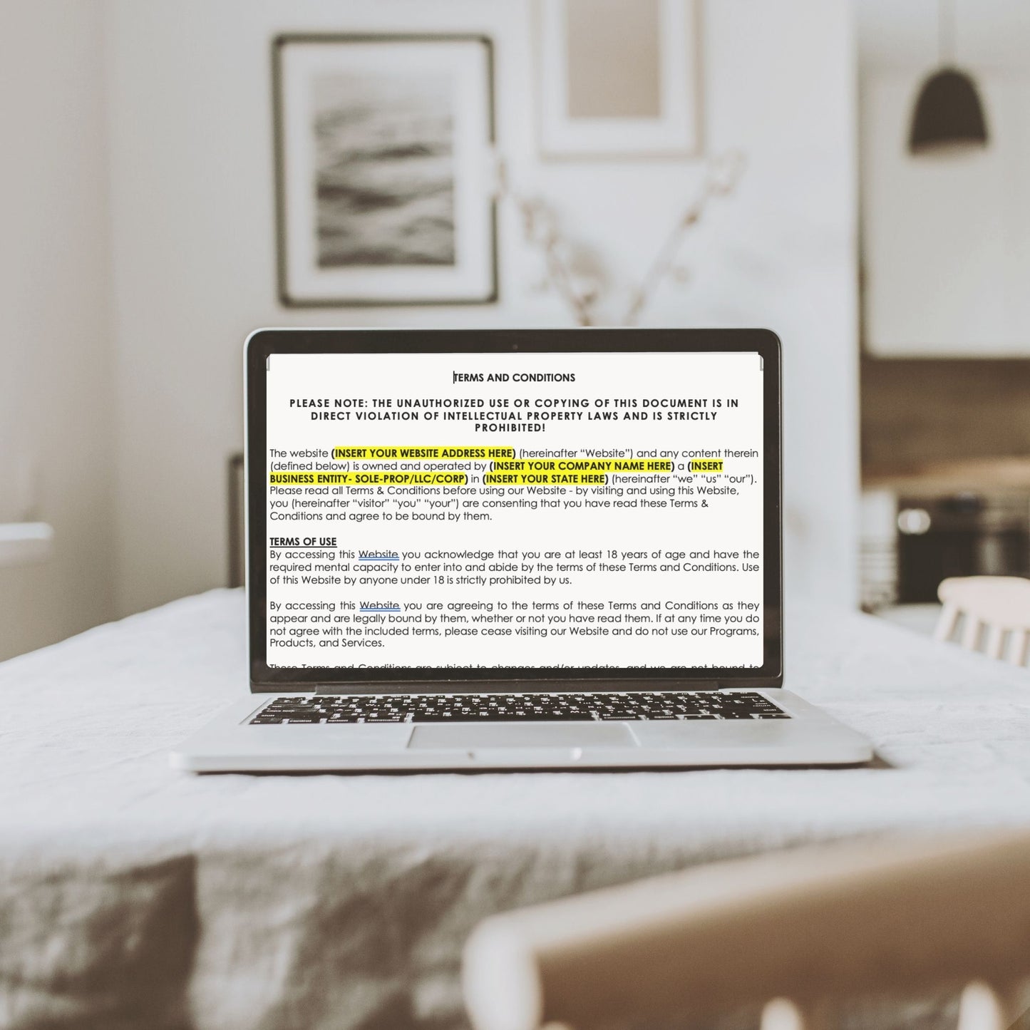 Website Terms & Conditions